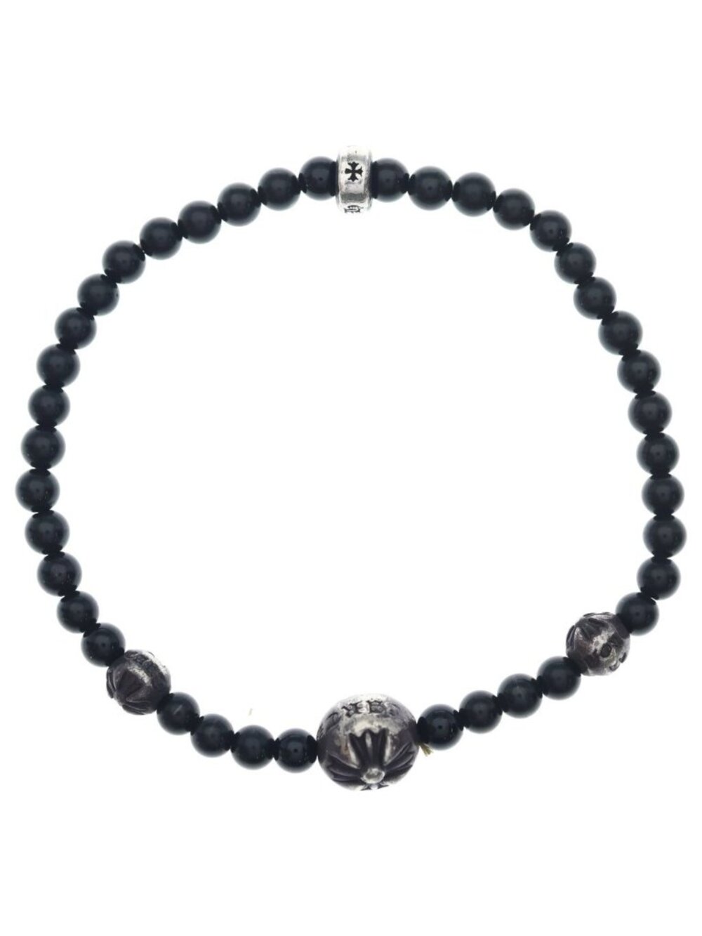 Chrome Hearts Bead Bracelet 4 Blue Black Silver